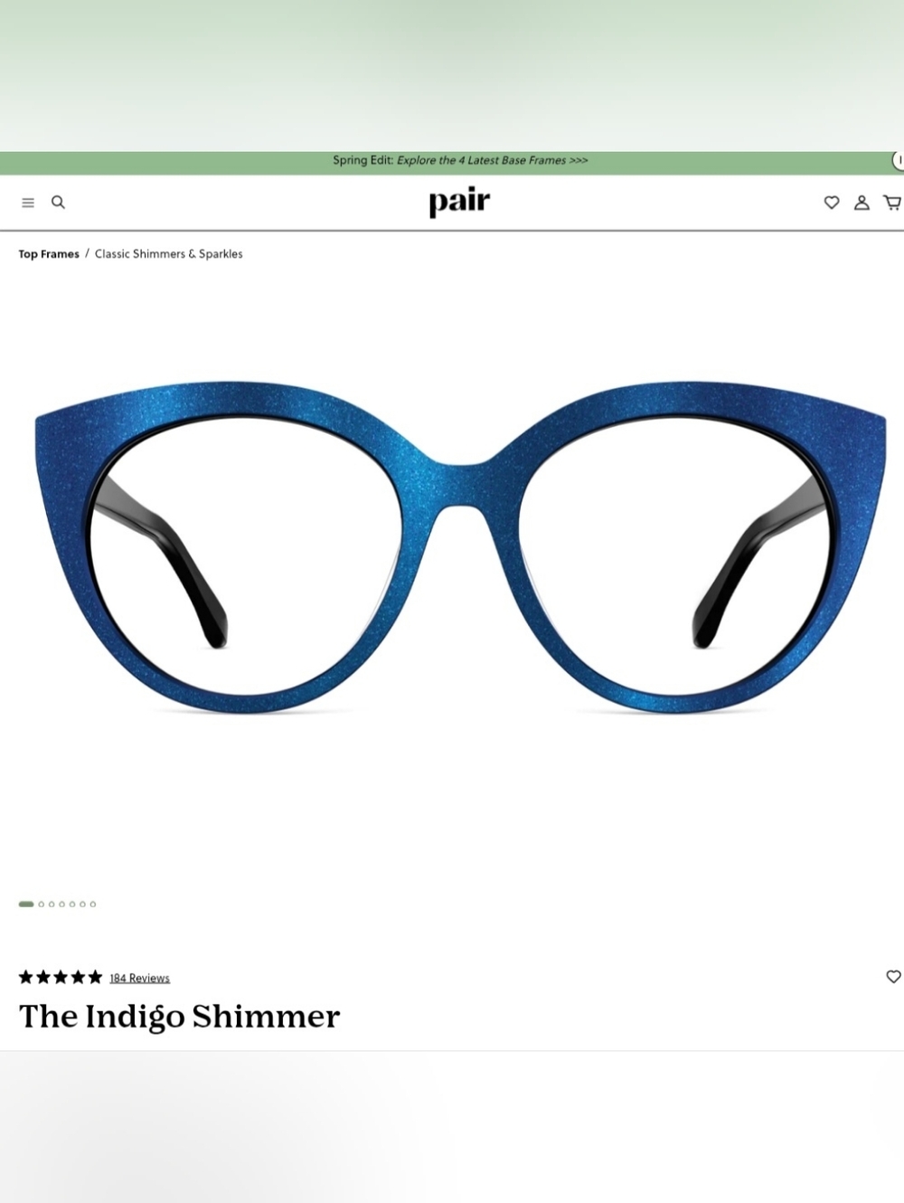 Pair Eyewear Zuri Style Magnetic Topper "The Indigo Shimmer"